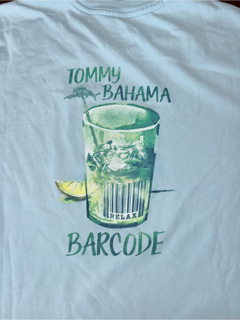 Tommy Bahama Light Blue Short-Sleeve Bar Logo Tee - Picture 8 of 9